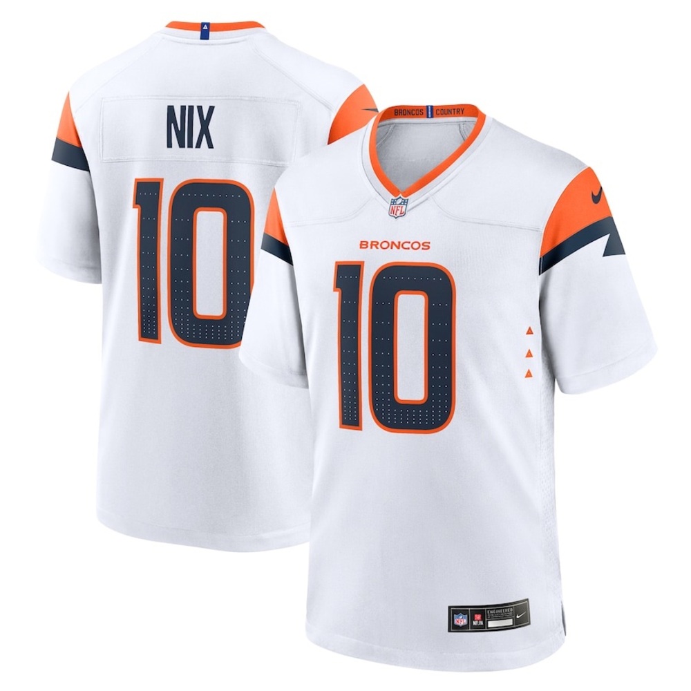 Mens Bo Nix Broncos Jersey